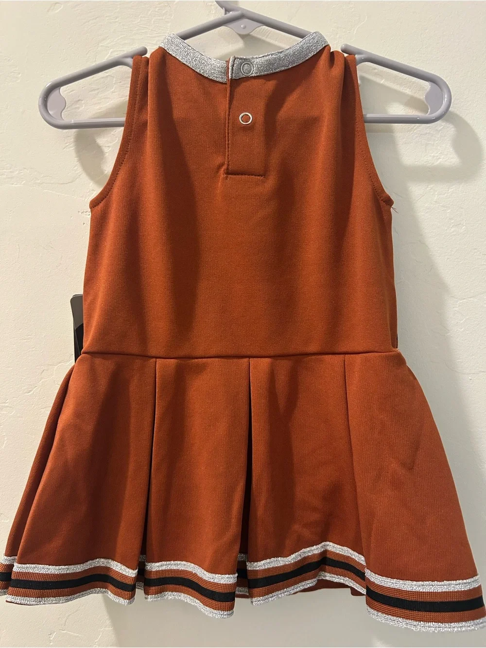 Colosseum Toddler Cheer Dress - Rust Orange, Black & Silver - Picture 5 of 6